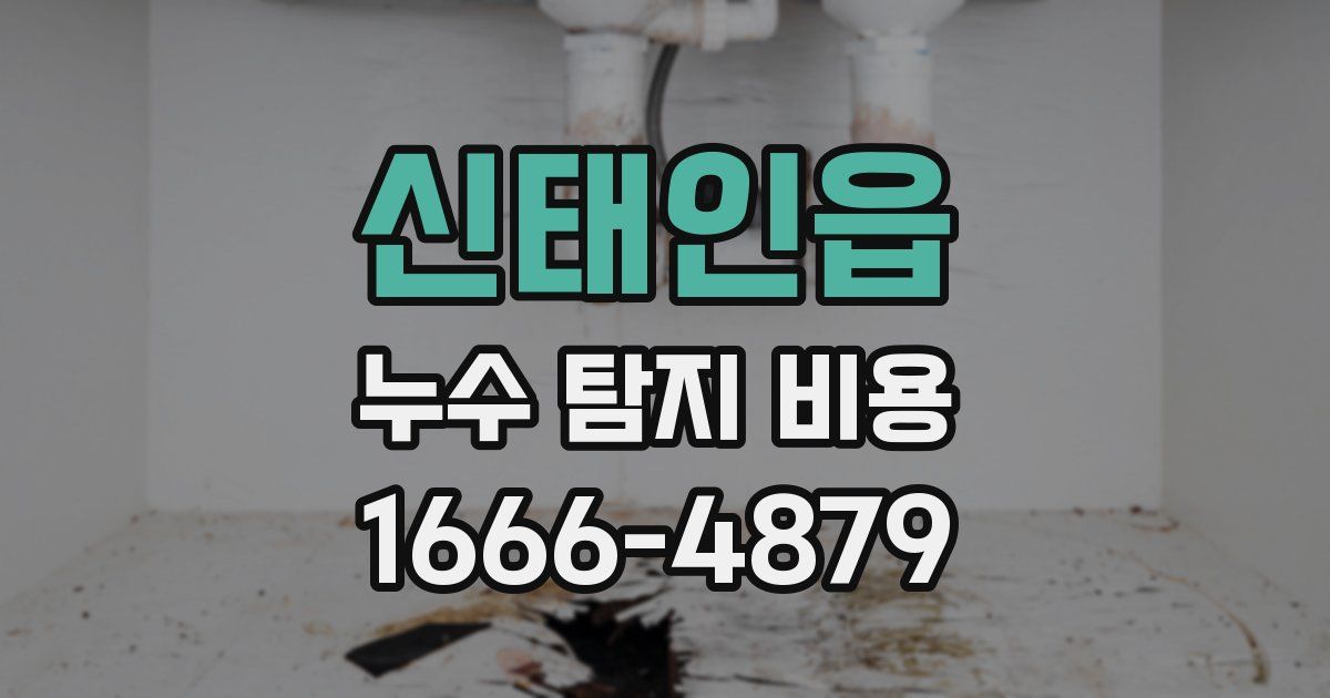 신태인읍 누수 탐지 비용