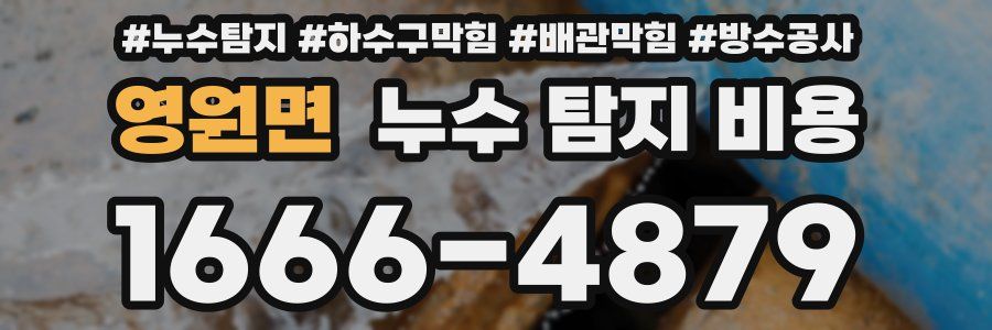 영원면 누수 탐지 비용