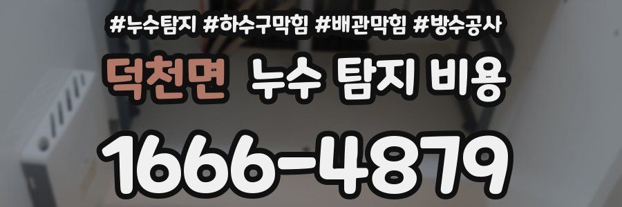 덕천면 누수 탐지 비용