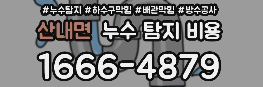 산내면 누수 탐지 비용