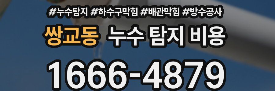 쌍교동 누수 탐지 비용