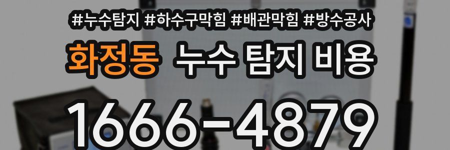 화정동 누수 탐지 비용