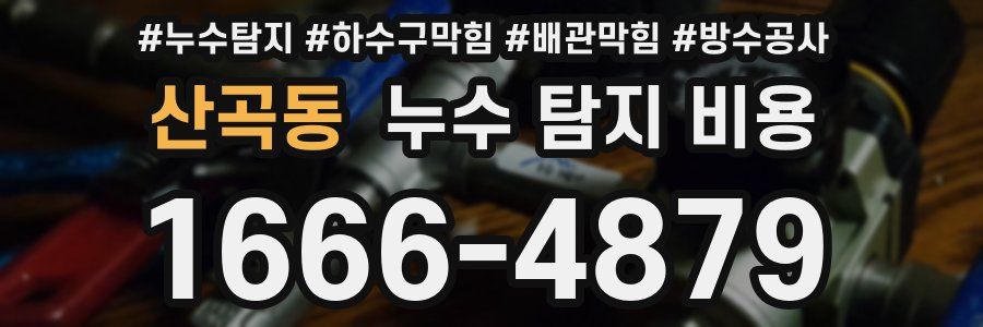 산곡동 누수 탐지 비용