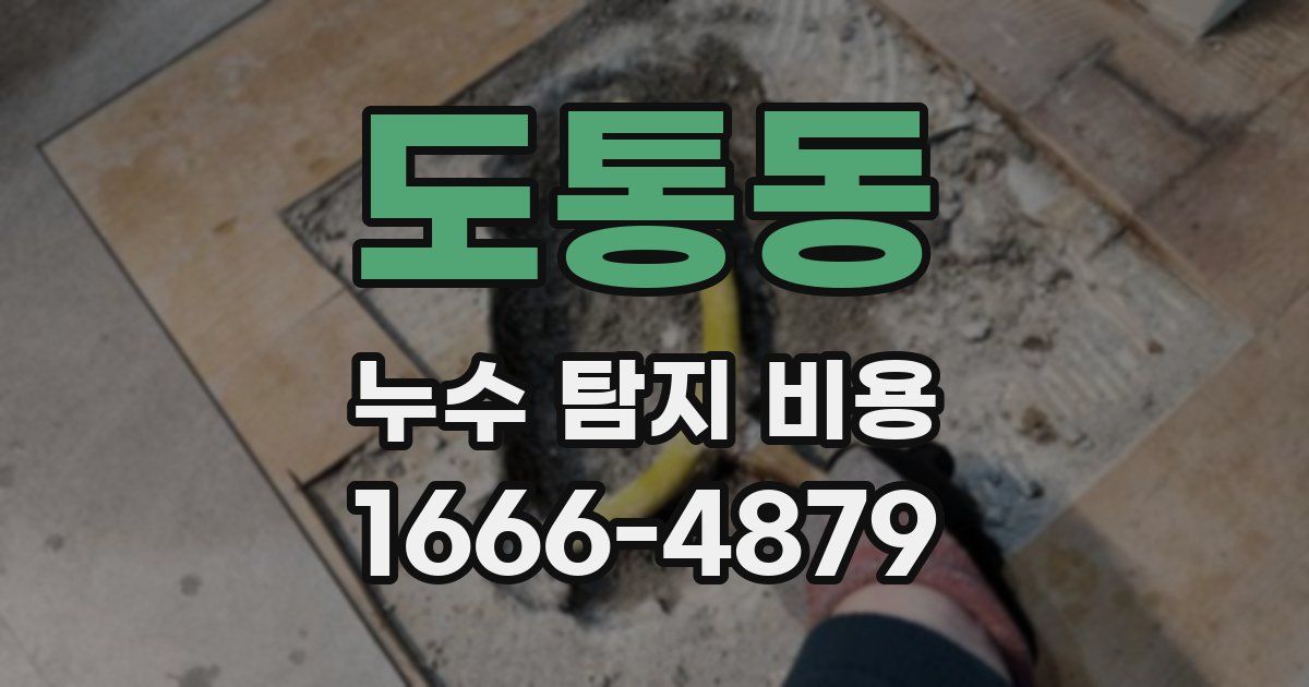 도통동 누수 탐지 비용