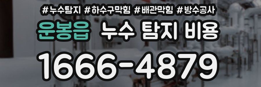 운봉읍 누수 탐지 비용