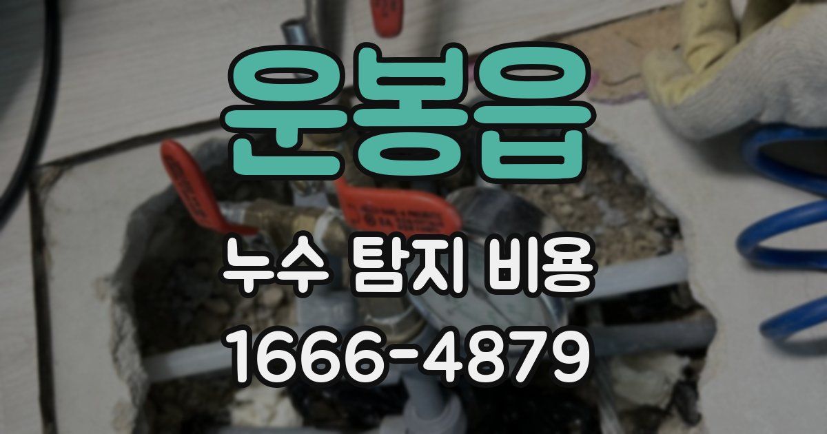 운봉읍 누수 탐지 비용