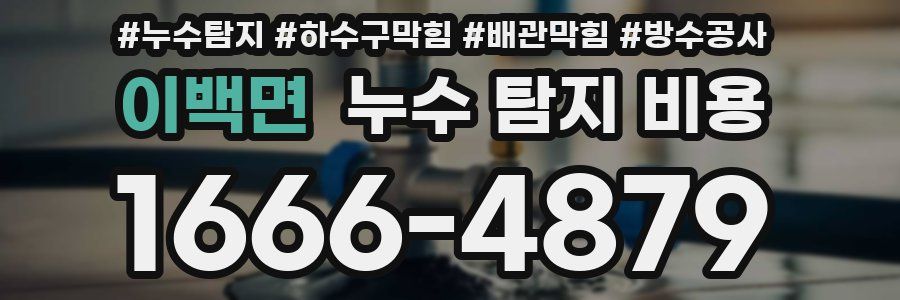 이백면 누수 탐지 비용