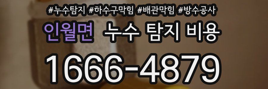 인월면 누수 탐지 비용