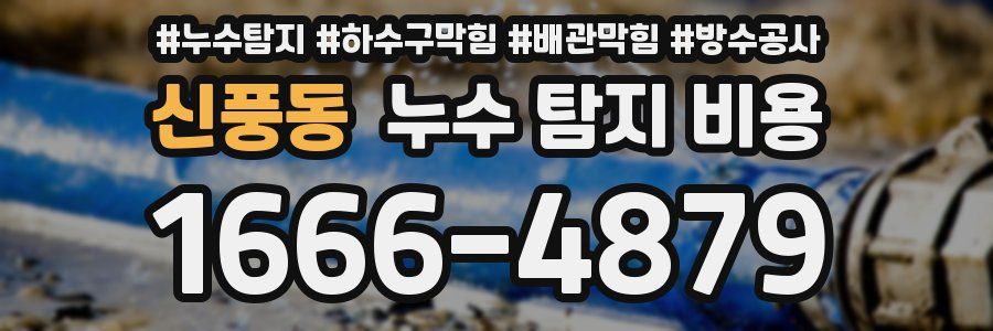 신풍동 누수 탐지 비용