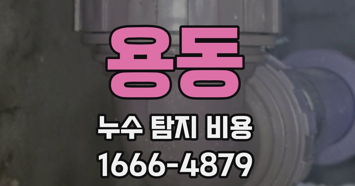 용동 누수 탐지 비용