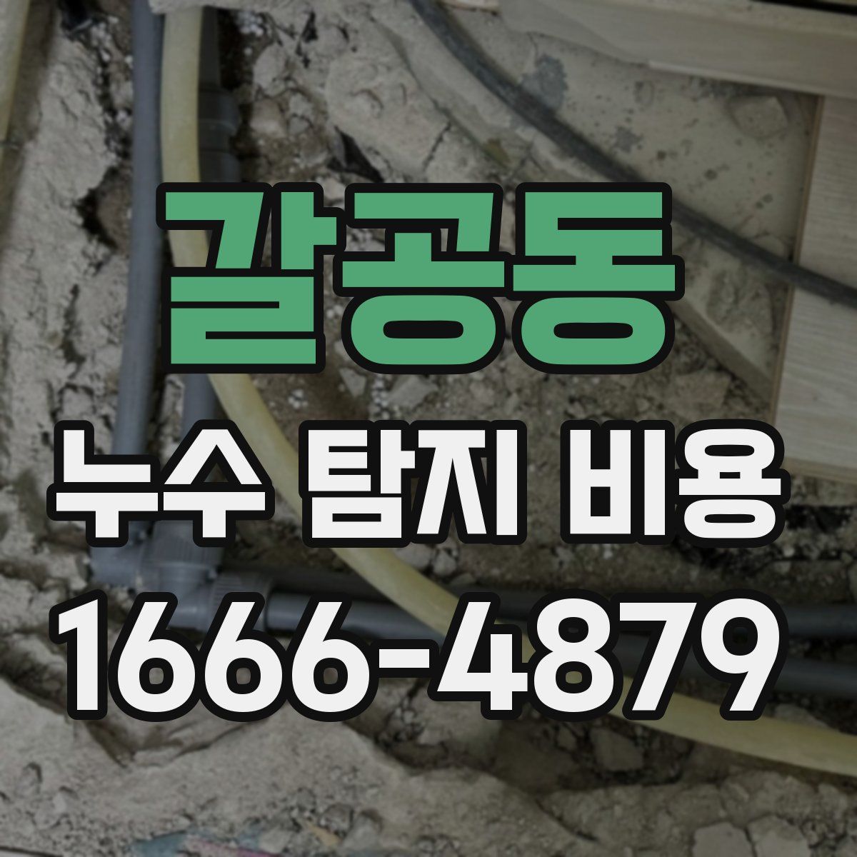 갈공동 누수 탐지 비용