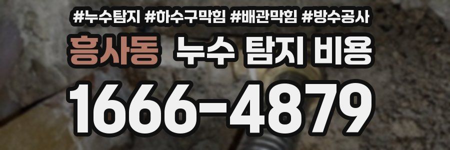 흥사동 누수 탐지 비용