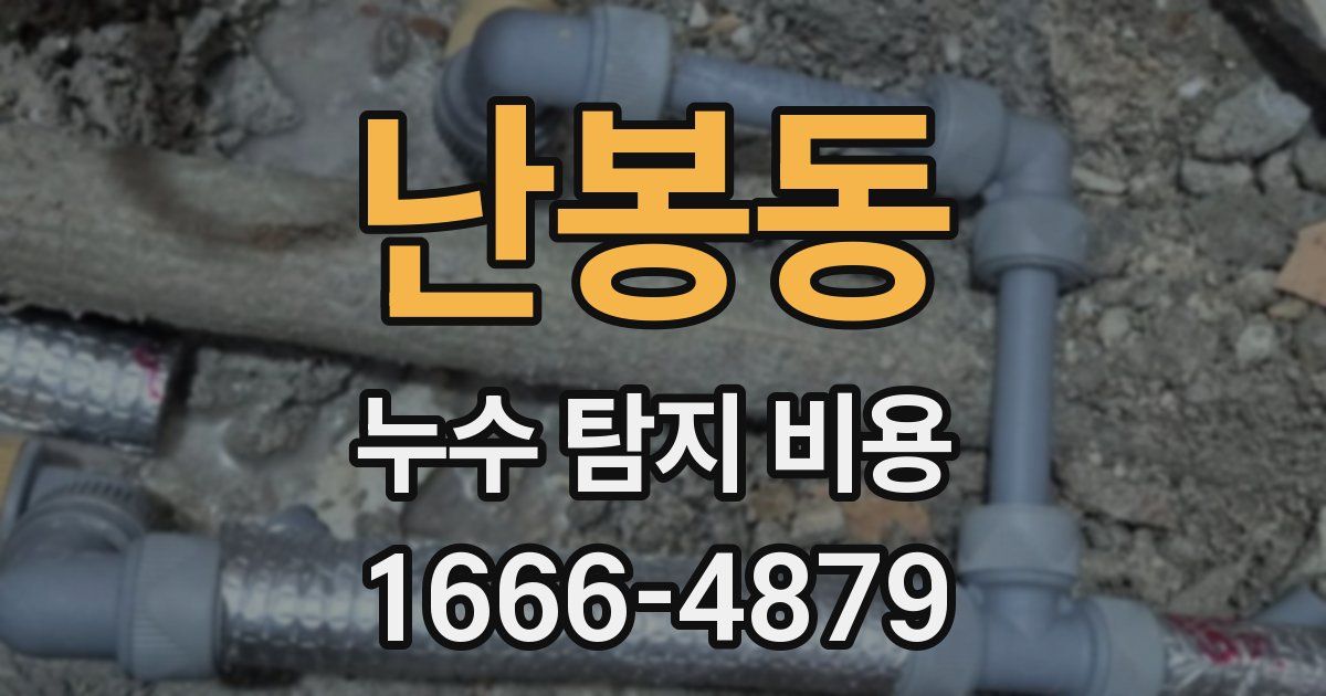 난봉동 누수 탐지 비용