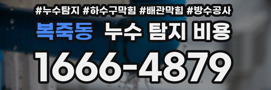 복죽동 누수 탐지 비용