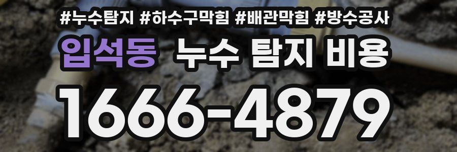 입석동 누수 탐지 비용