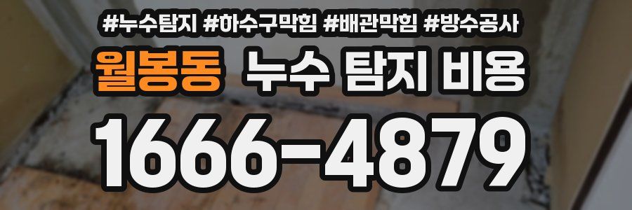 월봉동 누수 탐지 비용