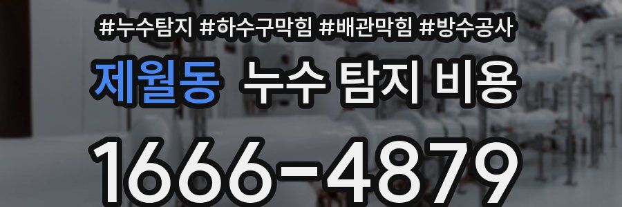 제월동 누수 탐지 비용