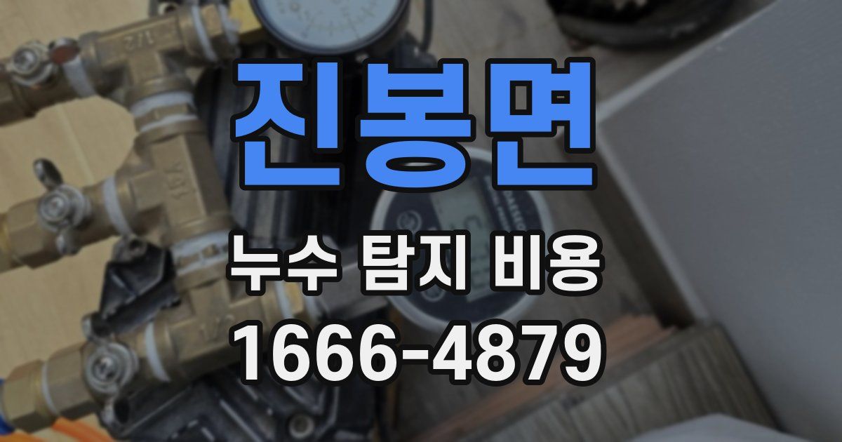 진봉면 누수 탐지 비용