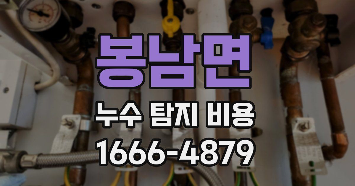 봉남면 누수 탐지 비용