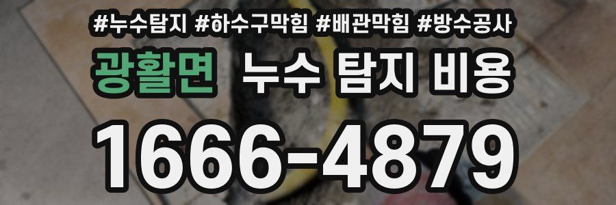 광활면 누수 탐지 비용