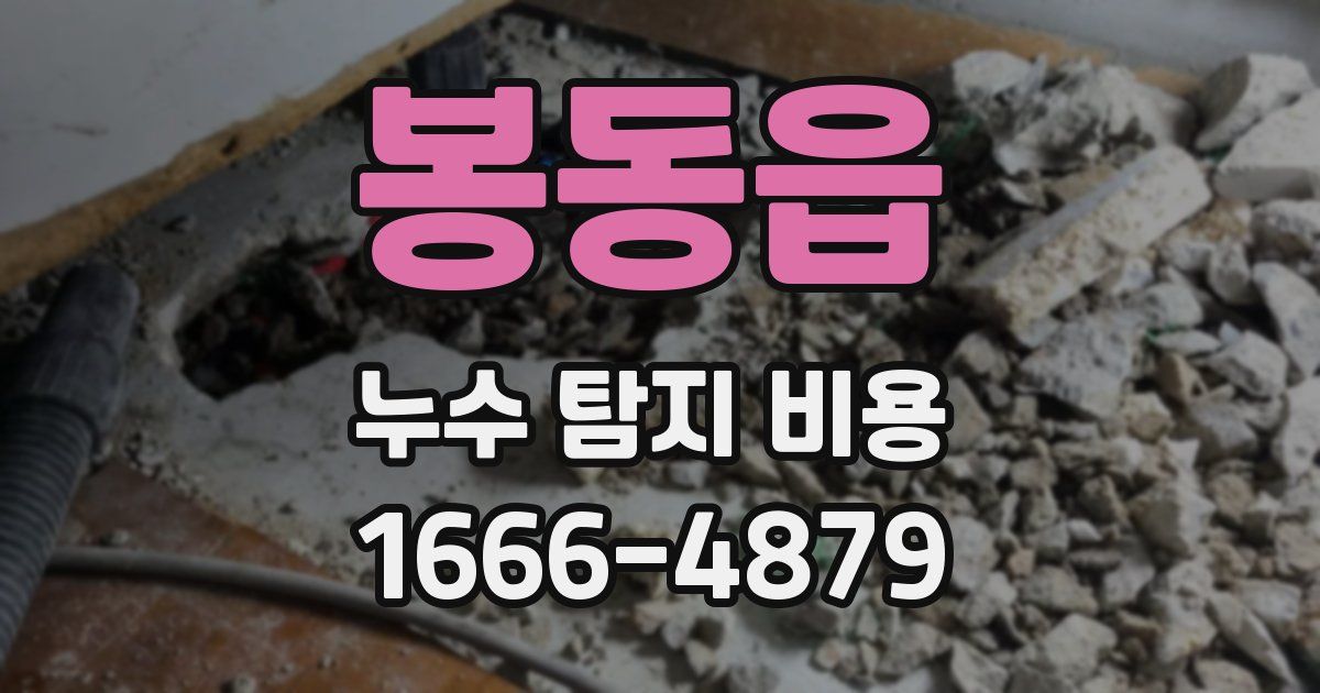 봉동읍 누수 탐지 비용