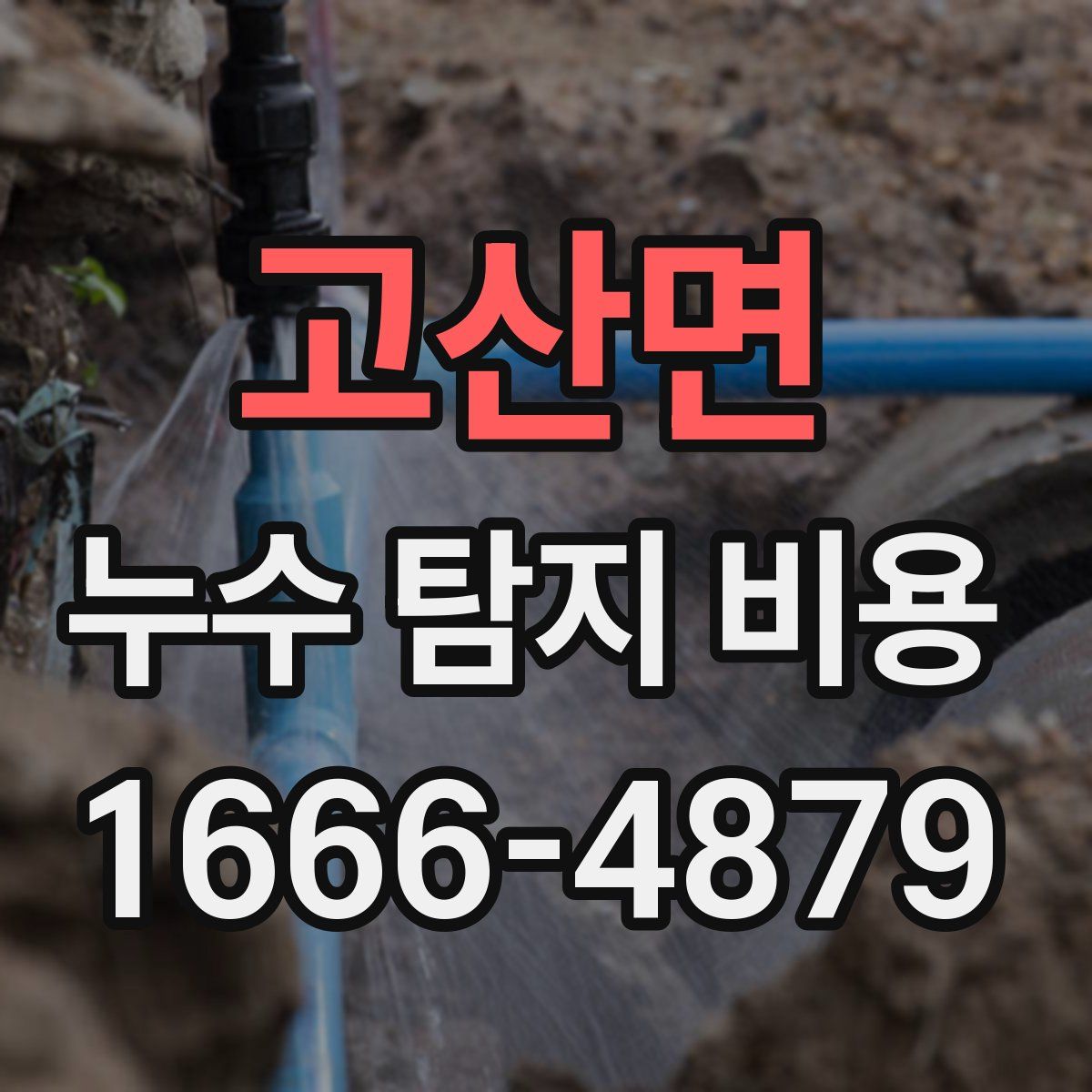 고산면 누수 탐지 비용