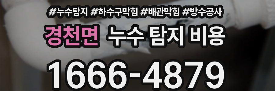 경천면 누수 탐지 비용
