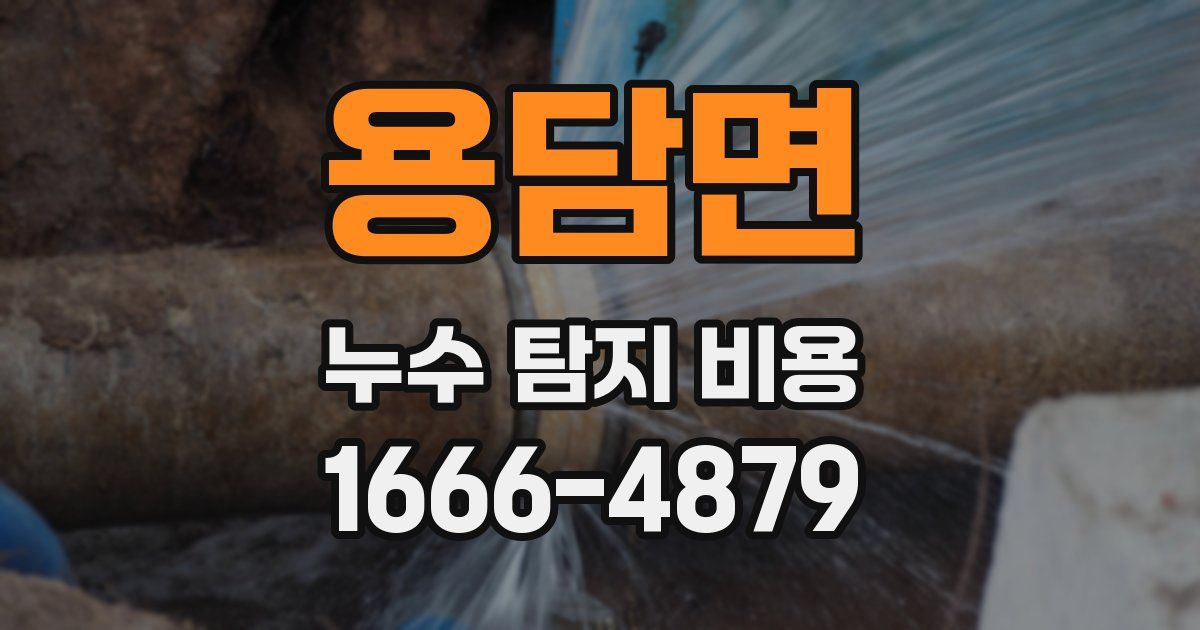 용담면 누수 탐지 비용