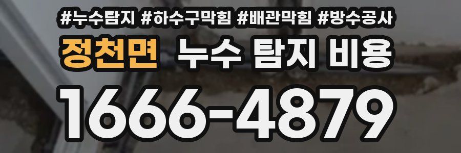 정천면 누수 탐지 비용