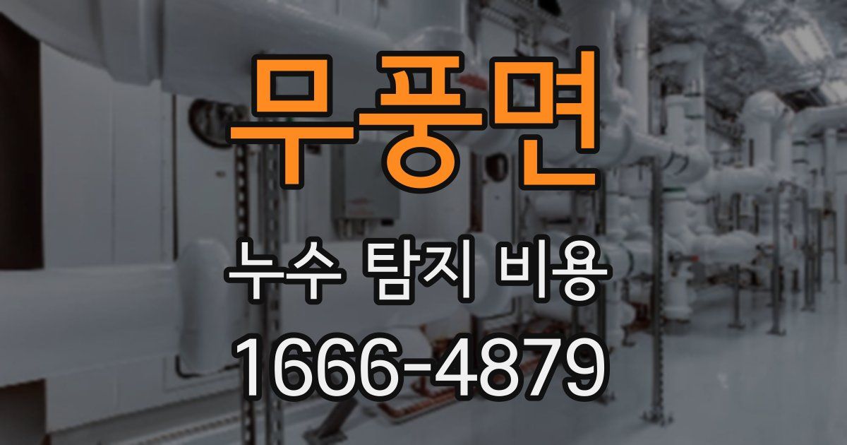 무풍면 누수 탐지 비용