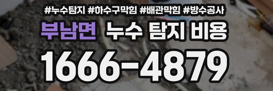 부남면 누수 탐지 비용