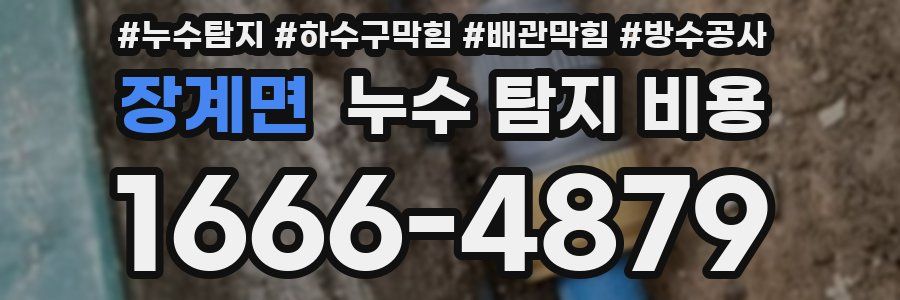 장계면 누수 탐지 비용
