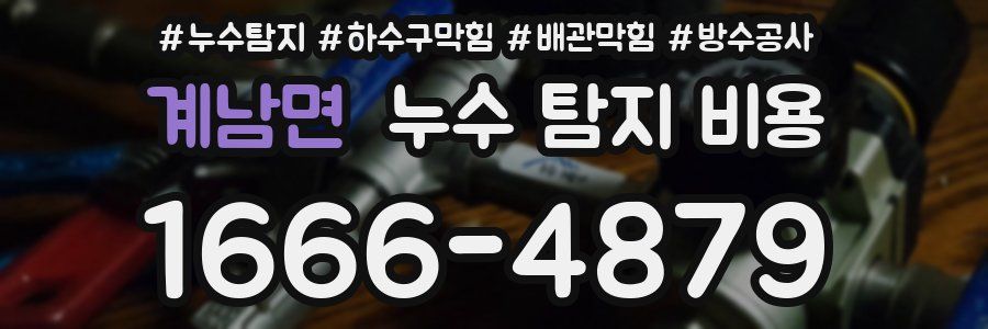 계남면 누수 탐지 비용