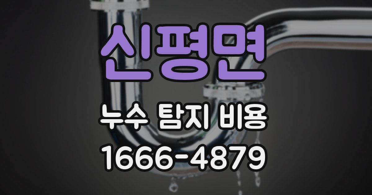 신평면 누수 탐지 비용