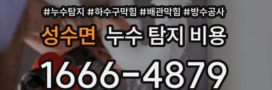 성수면 누수 탐지 비용