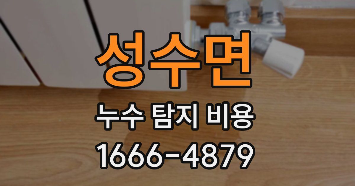 성수면 누수 탐지 비용