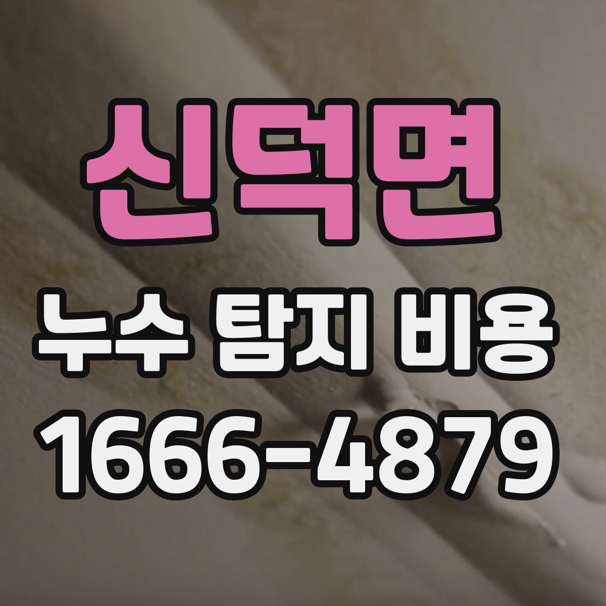 신덕면 누수 탐지 비용