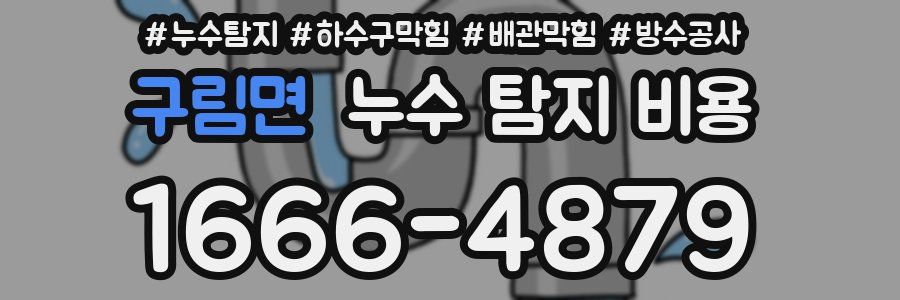 구림면 누수 탐지 비용