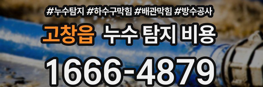고창읍 누수 탐지 비용