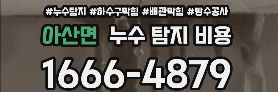 아산면 누수 탐지 비용