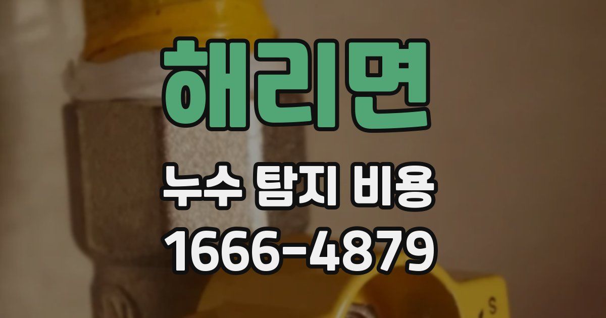 해리면 누수 탐지 비용