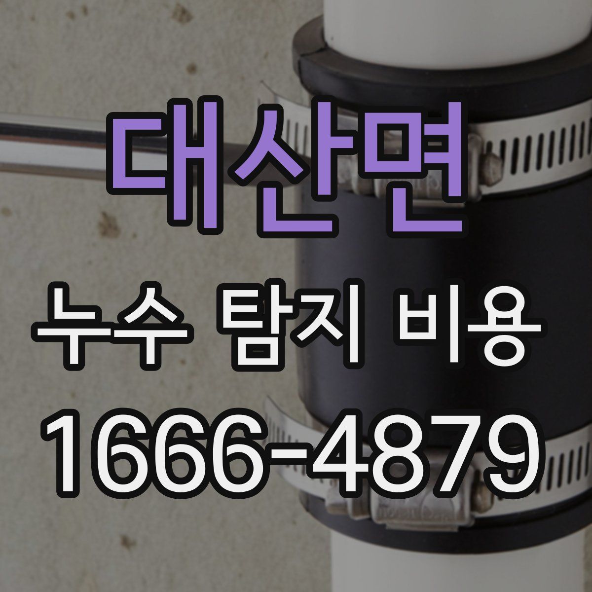 대산면 누수 탐지 비용