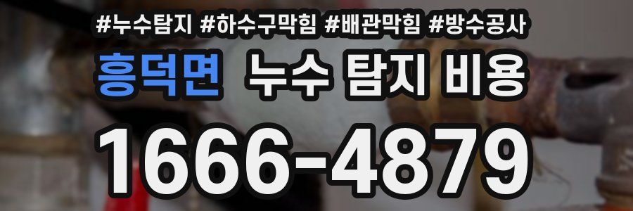 흥덕면 누수 탐지 비용
