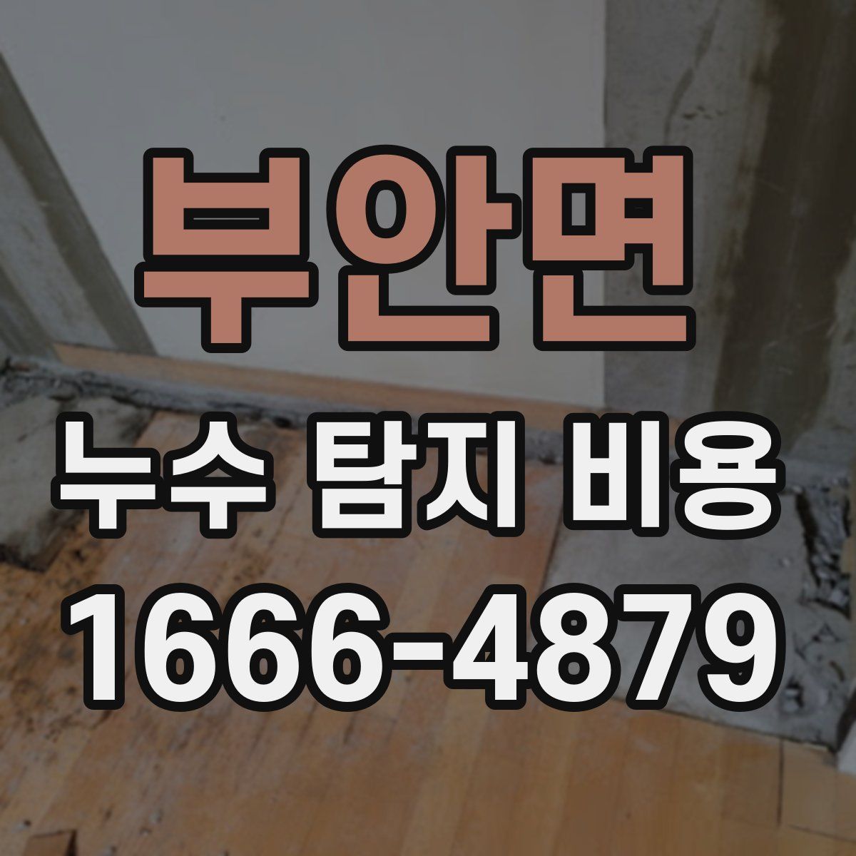 부안면 누수 탐지 비용