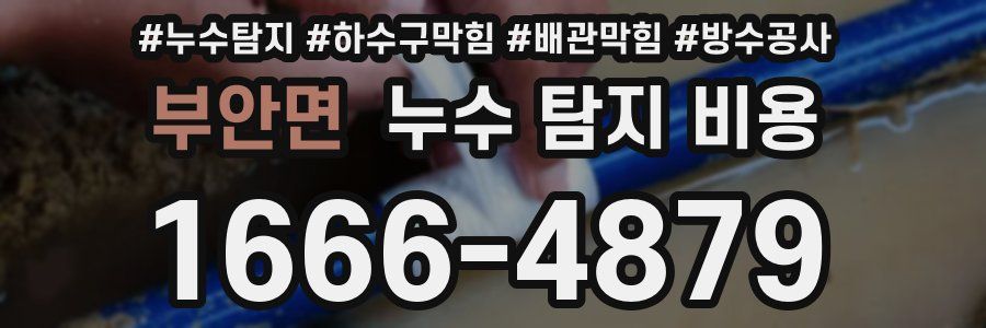 부안면 누수 탐지 비용
