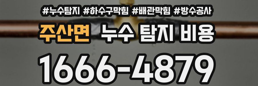 주산면 누수 탐지 비용