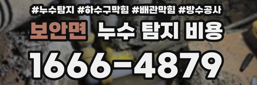 보안면 누수 탐지 비용