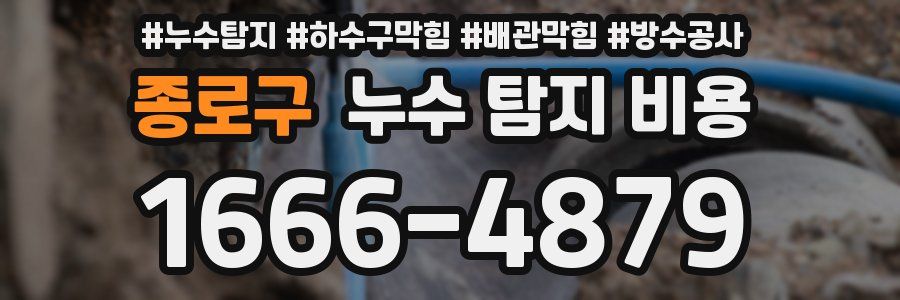 종로구 누수 탐지 비용