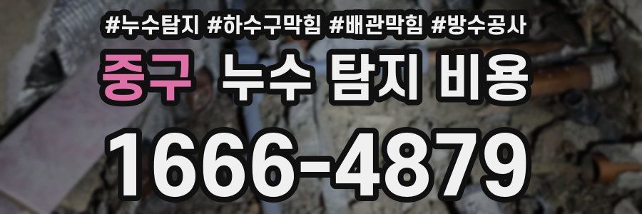 중구 누수 탐지 비용