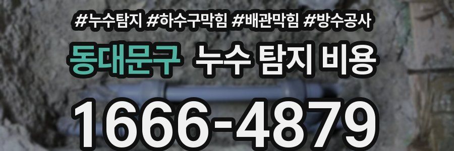 동대문구 누수 탐지 비용